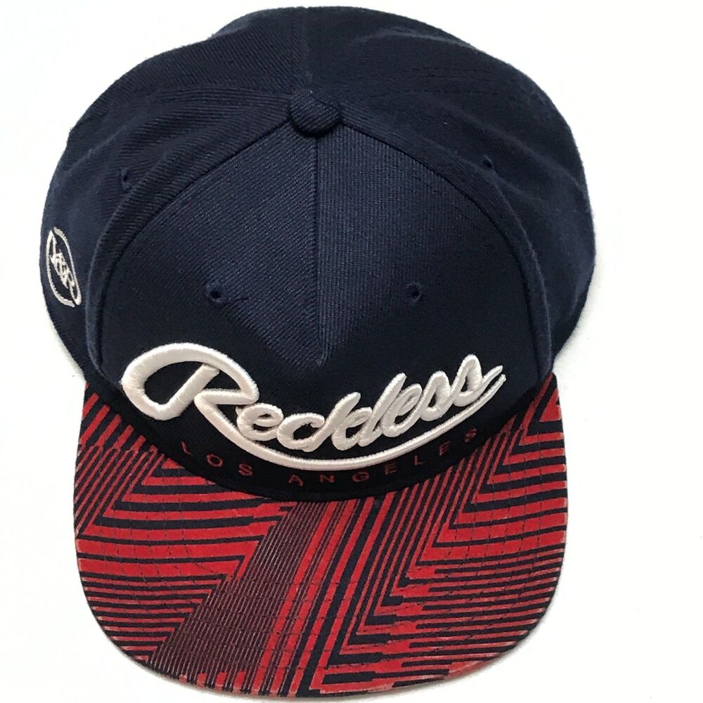 Young And Reckless Big R Script Blue Adjustable Snapback Baseball Cap Hat